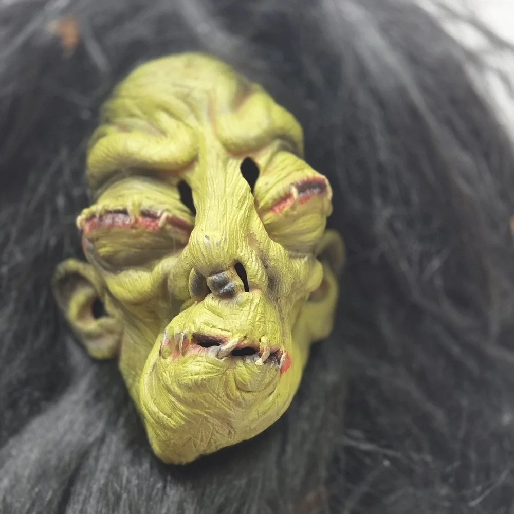 2003 Paper Magic Group Shrunken Head Voodoo Mask Vintage Halloween Latex...